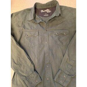 Vintage‎ Wrangler Forest Green Long Sleeve Shirt